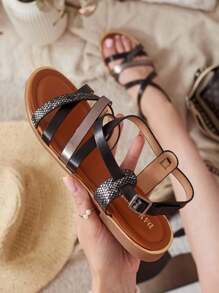 Royal Fashion Women's Nerno Sandals Stylish Sandals Summer Sandals For Women - Black - View 4