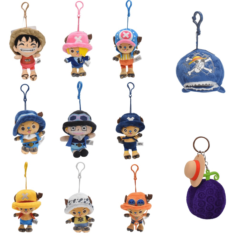 ONE PIECE 12cm/4" Anime Original Plüsch Anhänger Puppe Spielzeug Tony Chopper Laboon Sabo Schlüsselanhänger Weiche Kuscheltier Rucksack Ornament Spielzeug