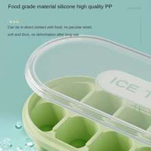 Silicone Ice Tray With Lid 12 Compartments DIY Cube Mold Square Shape - SORTIDOS - View 5