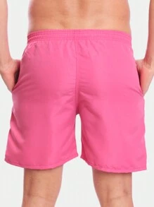 Men's Tactel Basic Shorts Beach Gym Running And Training - Hot Pink - View 4
