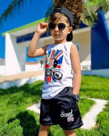 Boys' Sets Comfortable Summer England Tank Top