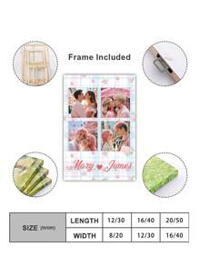 1pc Custom PhotoCanvas Print Canvas Poster,Personalized Art Gift,Canvas Prints With Your Photo On Custom Wall Art For Bedroom, Living Room, Wedding, Baby, Pet, Family, Love, Couple, Friend, Picture, Photo, Framed Wall Art,Christmas Gift,Best Friend,Family Gift,Birthday Gifts,Gift For Family/Friend/Girlfriend/Boyfriend,Valentine's Day Gift Graduation