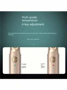 2-In-1 Electric Heated Eyelash Curler & Eyebrow Trimmer, For Women, 2 Temperature Modes, Anti-Scald Design, USB Rechargeable, Ideal Christmas Gift, 140mAh Battery Capacity