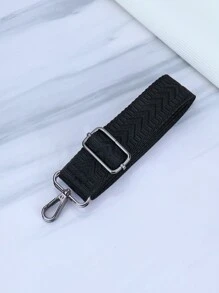 Bolso de mano con correa bordada ajustable, billetera, bolso bandolera - Negro - Ver 2