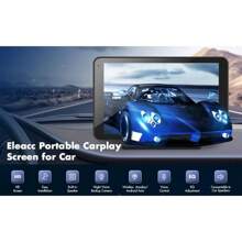 Portable Carplay Screen For Car, 7 Inch IPS Touchscreen Car Stereo Support Wireless Carplay