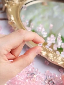 50pcs/500pcs/1000pcs 粉色仿真冰石，壓克力寶石水晶，塑料鑽石裝飾填充物，適用於花瓶、魚缸、春季派對桌面散佈、婚禮食物展示、攝影道具、家居裝飾 - 粉色 - 查看 8