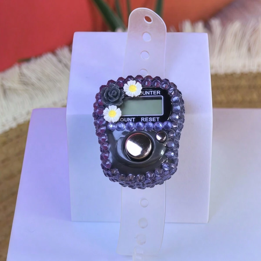 1个/5个/10个装新款计数器，适用于斋月、圣诞节、万圣节、节日等场合，电子手动按钮计数器，迷你便携环形计数器，拇指按压计数器，适合学习、运动和其他计数活动