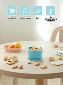 PopLittleOne 1 st. Baby Siliconen Servies Leuke Cartoon Beer Vorm Baby Snack Box Eet Training Babyspullen Draagbare Baby Maaltijd Tray
