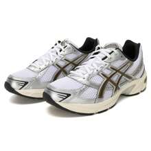 Asics 男鞋休閒鞋 GEL-1130 戶外輕盈透氣緩震耐磨舒適運動鞋 1201A256-113 - 白色/土黃色 - 查看 3