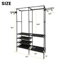Multi-Functional Coat Rack, Large-Capacity Wardrobe, Clothing Storage Cabinet, Clothes Rack, Closet Wardrobe, Portable Wardrobe For Bedroom, Easy To Assemble, Independent Coat Room, Clothing Storage Rack For Bedroom