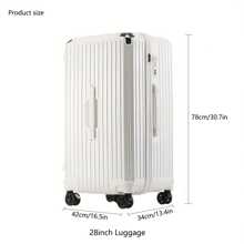 Latest Premium 24/28/30-Inch Luggage With Brake Wheels - Durable Hard Shell, Double-Layer Explosion-Proof Zipper, Spacious Storage For Long Trips & Family Vacations - For Travelers & Families - Ideal For Business Trips & Vacations - Perfect Gift For Frequent Travelers - 薄荷綠 - 查看 7