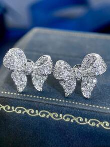 1 par de elegantes pendientes de mariposa calados con circonita para mujer, joyería de plata de ley 925 exquisita, regalos de joyería fina para chicas, para vida diaria, citas, decoración de fiesta de graduación