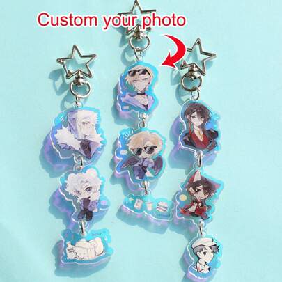 Customized Products 1pc Customized Pictures Photos Customized Acrylic Key Pendant, Personalized Acrylic Keychains,Shaped Acrylic Car Keychain, Backpack Pendant, Lover, Friend, Celebrity, Cartoon, Corporate Logo,Dawg,Engraved, ,Sequines,Stainless,Vintage,Casual,Unisex,Hipster,Old Money,Stylish,Custom,Personalized,Unique,Customized,Ideal Gifts For Him,Ideal Gifts For Her,Boyfriend,Girlfriend,Family,Friends,Grandparents,Children,Her,For Anniversaries,For Birthdays,For Weddings,For Graduation,For Housewarming,Personalized Gifts For Women/Men,Personalized/Customized Keychain,Customized Keychains & Accessories,Vintage Outfit
