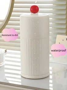 Porta pennelli per trucco personalizzabile con coperchio, fusto del pennello con sollevamento automatico, custodia per cosmetici impermeabile e anti-polvere da scrivania, porta matita sopracciglia, scatola porta pennelli da trucco