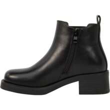 Women's Boot, With Elastic On The Sides, Leather Effect, Nappa Finish And Non-Slip Sole, Black, Mod. 1141868 - 黑色 - 查看 5