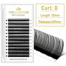 CoMango 12排0.07毫米精致5D仙女睫毛延长，尖头湿睫毛簇，预制睫毛簇，5D花卉貂毛假睫毛，适用于化妆，睫毛簇，睫毛簇，单根睫毛，假睫毛 - D - 查看 13