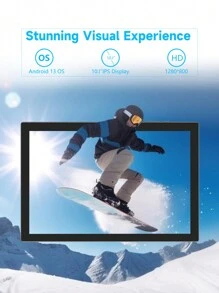 PEICHENG YQ10S Max Android 13 平板电脑 10 英寸，2 合 1 平板电脑，RK3562 四核 2.0Ghz/6GB RAM 128GB ROM/2.4G+5G WiFi+WiFi 6/BT 5.0/FHD IPS 屏幕/2MP+5MP 双摄像头/Type-C/6000mAh/OTG/支持 1TB SD 扩展/带键盘、鼠标、手写笔、保护壳，（无适配器） - 黑色 - 查看 6