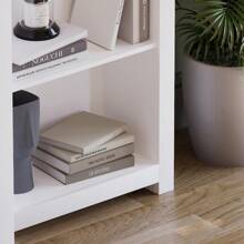 Vida Designs Arlington Bookcase Modern Display Shelves Storage MDF Furniture White 4 Tier - White&Oak1 - View 4