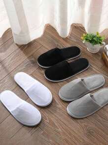 5 pares de pantuflas de lujo, suela de EVA súper suave antideslizante, estilo casual, lavables a mano/máquina, pantuflas unisex para interiores, para todas las estaciones