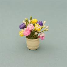 5 件/3 件/2 件/1 件微型娃娃屋假菊花植物，人造花装饰，工艺 DIY 配件，娃娃屋客厅卧室花卉装饰，微场景摄影道具