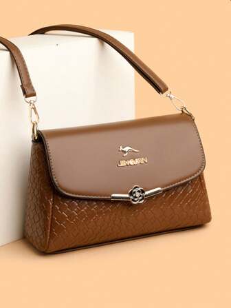 Fashionable New Casual Versatile Elegant Retro Woven Pattern Classic High-Quality Women Shoulder Bag, Crossbody Bag Suitable For Commute, Dates, Shopping, Urban Sophisticated