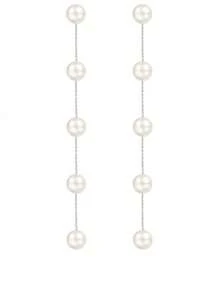 1 对简约优雅长款人造珍珠吊坠耳环，适合女士、新娘首饰 - 耳環 - 查看 8