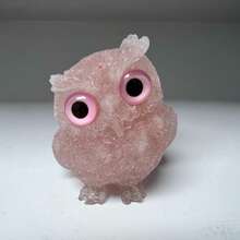 1pc Resin Mold Natural Crystal Chip Stone Handcrafted Owl Resin Figurines Collectibles Of Colorful Owl Gifts And Desktop Decoration For Home Interior Space And Reiki Animal Sculpture Shelf Accents Ornament For Home Office Decor Purple Home Decor
