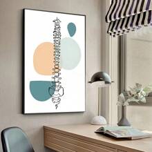 1 pieza Póster de arte de pared sin marco Anatómico médico abstracto: Corazón, diente, hueso Cartel de arte nórdico Decoración mural para juegos - Multicolor - Ver 37