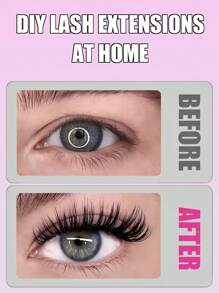 5 对 3D 仿貂皮假睫毛套装，批发柔软睫毛，自然至戏剧效果多件装，适合日常佩戴、角色扮演和派对，轻巧且可重复使用，C 卷曲，厚度 0.07 毫米，长度 10-14 毫米 - 自然纖長款 - 查看 3