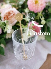 5/10/50Pcs Drink Stirrers, Custom Name Stirrers, Wedding Drink Stirrers, Personalized Drink Decorations, Wedding Decorations, Event Decorations, Personalized Drink Stirrers,Holiday Party Supplies,Birthday Party Wine Glass Decoration,Cocktail Garnish,Durable,Colorful,Cute,Adorable,Funny,Kawaii,Y2K,Stylish,Unisex,Casual,Custom,Personalized,Unique,Customized,Ideal Gifts For Him,Ideal Gifts For Her,Her,Boyfriend,Girlfriend,Family,Friends