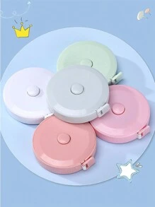 2pcs Customized Adorable Scandinavian Style Mini Measuring Tape, Compact Soft Leather Ruler For Body Measurement, Waist, Hip, Chest Circumference, Height, Student's Cute Measuring Tool, Personalized Slide Gift, Valentine's Day, Ramadan Small Gift