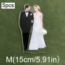 1/2/5件装定制照片婚礼人物亚克力桌面立牌，个性化办公桌配件，女士适用，个性化定制人物立牌，定制收藏亚克力展示架，可定制双面婚礼人物礼物，生日毕业礼物，温馨氛围，秋季家居焕新，家居和谐，办公室装饰，优雅生活，永恒之爱 - 風格A - 查看 8
