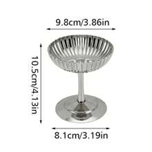 1 件优雅不锈钢冰淇淋杯、甜点杯、布丁慕斯水果沙拉杯、适用于家庭厨房餐厅酒店、厨房用品、餐具配件 - 彩色 - 查看 8