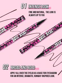 Misslyn Charming Eyeliner & Mascara Set,2 Pcs,BOSS BABE! Boom Black Boom Eyeliner, Waterproof Liquid Ink Eyeliner, Ultra-Pigmented & Waterproof, Creates Bold & Defined Lines, Available In 4 Intense Colors: Brown And Black And Red And Blue - #102+#3 - 查看 5