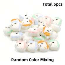 100 件什锦硅胶珠 DIY 工艺套件，带串珠笔和钥匙扣吊坠配件，男女通用手工礼物，5/30/50/100 件灵活数量（不限于图片所示款式，随机混合发货）