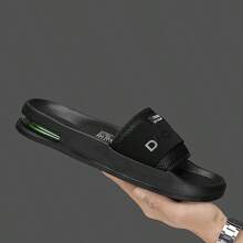 2025 New Arrival Plus Size 47 One-Strap Sandals Men, Full-Length Air Cushion Casual Slippers, Non-Slip Sports Outdoor Slides, Size 46-47