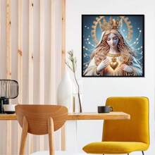 5D 钻石画工具套件，DIY 钻石马赛克工艺品，手工艺术礼物，节日派对装饰，帆布墙艺术，适用于卧室、办公室、客厅 - 无框 - 彩色 - 查看 6