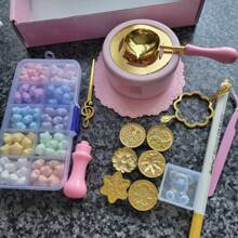 20 件蜡封印章套装，套件漆封工艺用品 DIY 圣诞婚礼派对邀请函装饰蜡粒印章蜡套装 返校，返校，学校用品 - 彩色 - 查看 8