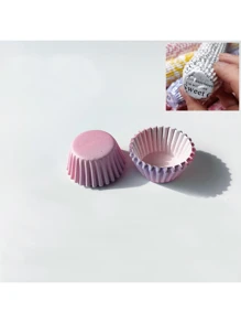 50/100/200個-可愛迷你拇指大小蛋糕模具 (2.5公分/5公分)，包含烘焙杯與不沾紙襯底；多種款式可選，適合居家廚房與甜點烘焙，也是新年與情人節的絕佳禮物 - 彩色 - 查看 18
