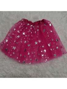 Tulle Skirt With Star Details Carnival Tutu A-9 - 玫紅色 - 查看 1