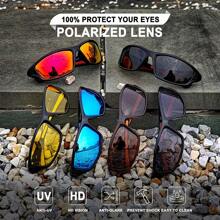 Gafas deportivas polarizadas para hombres, adecuadas para actividades al aire libre como ciclismo, Primavera/Verano/Otoño/Invierno