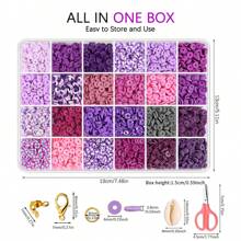 1009 peças/2400 peças - Kit de joias faça você mesmo para pulseiras de polímero da amizade com 24 cores, suprimentos para artesanato, presente de aniversário, presente de ano novo