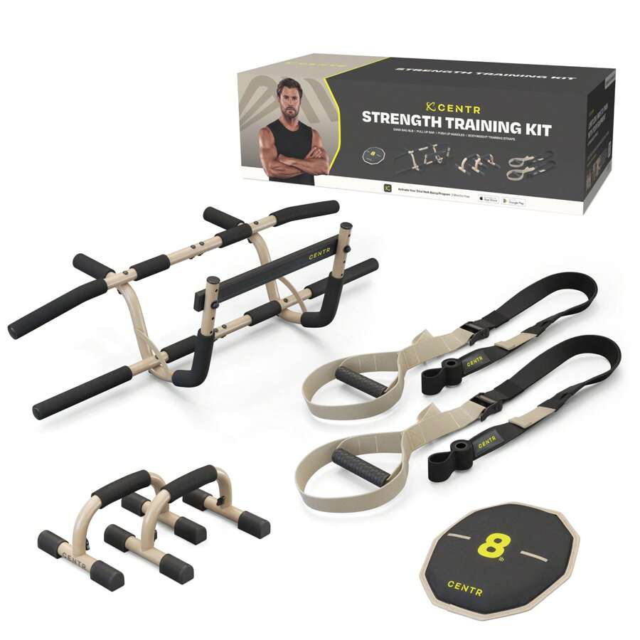 Centr By Chris Hemsworth Strength Training Kit, Home Workout Equipment, 6 Piece Set + 3-Month Membership - 黑色 - 查看 1