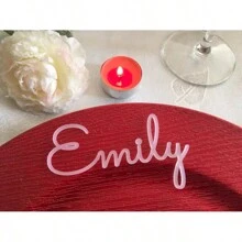 Exquisite Wedding Nameplate -Personalized Wedding Place Table Cards Laser Cut Names Guest Names Weddings Place Cards Laser Cut Name Signs Place Settings Bride And Groom-1PC, Multi-Functional, Ornamental, Reusable, High-Quality, Cute, Colorful, Tidy, Modern, Custom, Personalized, Unique, Ideal Gifts For Him, Ideal Gifts For Her, Her, Boyfriend, Girlfriend, Dad, Mom, Friends, Family, Son, Daughter, School Students, Workers, Kids, School, Office, Home, For Anniversaries, For Birthdays, For Housewarming, Wedding Essentials,Christmas Gift Supplies - Multicolor - View 15