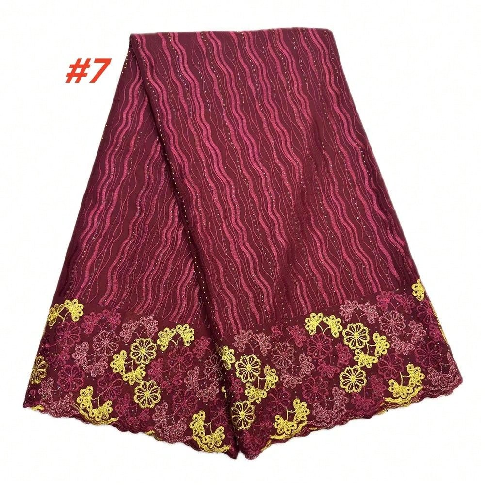 FINGERINSPIRE 4.57m Ruban De Dentelle Florale En Coton Brodé Bordure à