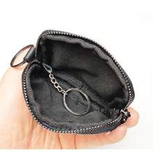 MUCHSHEEP Soft Sheepskin Change Key Bag Unisex Black Wallet For Men Wallet Mini Wallet Purse Wallet Coin Wallet - Black - View 12