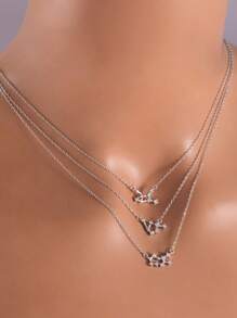 FOREVER QUEEN S925纯银项链十二星座系列项链女星座吊坠锁骨链生日礼物送女生精致项链银项链时尚女士吊坠项链首饰礼物女