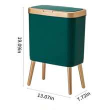 PROCARD Green/Gold 4-Gallon Trash Cans - Set Of 2 For Compact Spaces, Perfect For Small Areas - Default - View 2