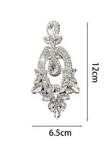 新品到貨時尚水鑽耳環帶豪華和高端水滴形吊墜適合女士 - 閃亮誇張大耳環 - 查看 3