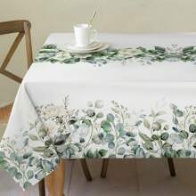 1/2 chiếc Khăn trải bàn hình chữ nhật màu xanh lá cây xô thơm, Khăn trải bàn bằng polyester khuynh diệp cho mùa xuân, Lễ rửa tội cho em bé, Sinh nhật, Trang trí đám cưới, Đồ dùng cho bữa tiệc - màu xanh lá - Xem 1